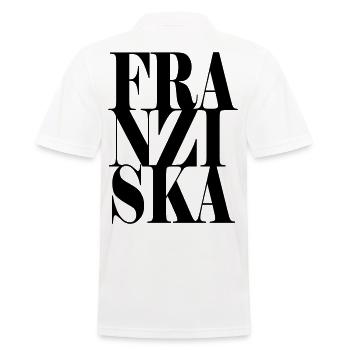 Franziska Name Vorname Moderne Schrift Wort Art - Männer Poloshirt - Weiß - Hinten - Kai (181cm)