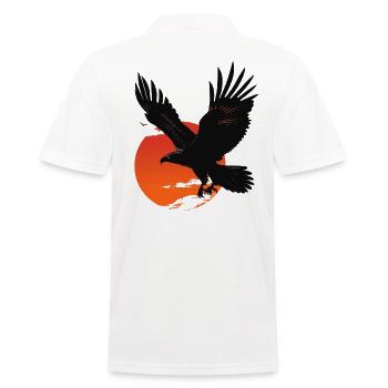 Powerful eagle in sunset - Men's Polo Shirt - white - Back - Kai (181cm)