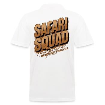 Safari Squad Adventures Together Memories Forever - Men's Polo Shirt - white - Back - Kai (181cm)