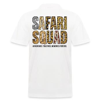 Safari Squad: Adventure Together, Memories for - Men's Polo Shirt - white - Back - Kai (181cm)