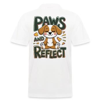 Paws And Reflect Hund Yoga Meditation - Männer Poloshirt - Weiß - Hinten - Kai (181cm)
