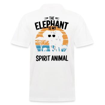 L’éléphant est mon animal spirituel - Polo Homme - blanc - Dos - Kai (181cm)