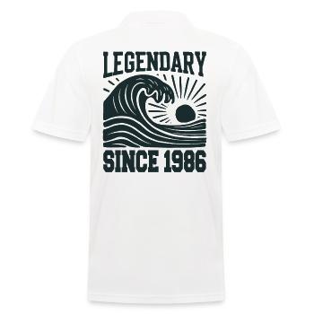 Légendaire depuis 1986 Birthday Wave - Polo Homme - blanc - Dos - Kai (181cm)