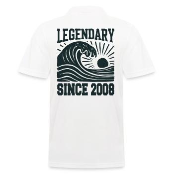 Légendaire depuis 2008 Birthday Wave - Polo Homme - blanc - Dos - Kai (181cm)