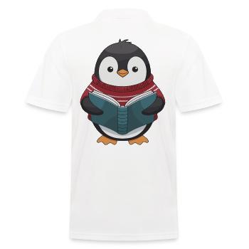 Pingouin douillet avec motif de livre - Polo Homme - blanc - Dos - Kai (181cm)