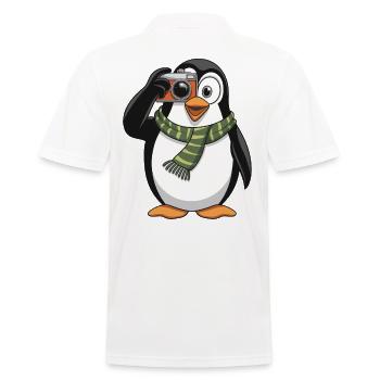 Pingouin mignon avec appareil photo pour les amoureux des animaux - Polo Homme - blanc - Dos - Kai (181cm)