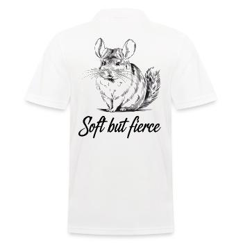 Illustration de chinchilla délicate mais sauvage - Polo Homme - blanc - Dos - Kai (181cm)