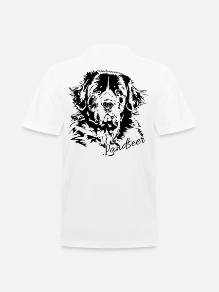 LANDSEER Portrait Hund Wilsigns Hunde - Männer Poloshirt - Weiß