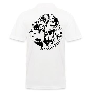 HANOVERIAN HOUND Chien de chasse Portrait Chiens de chasse - Polo Homme - blanc - Dos - Kai (181cm)