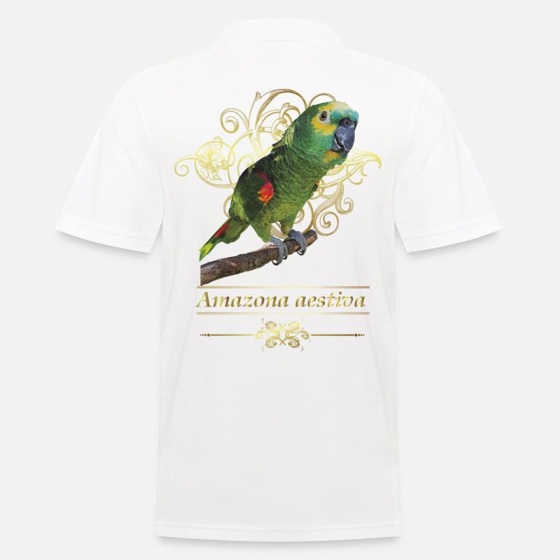 L’amazone à front bleu - Polo Homme - blanc