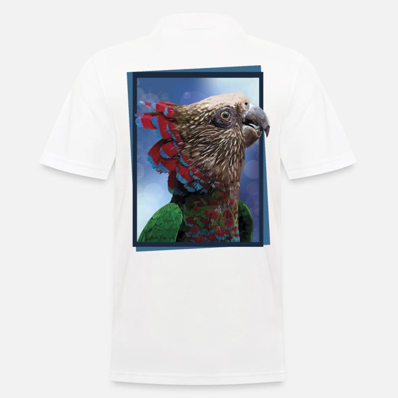 Der Cacique-Papagei - Männer Poloshirt - Weiß
