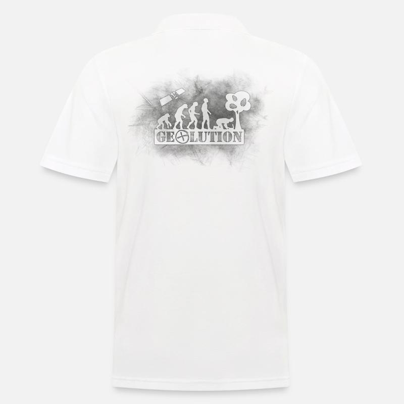 Geolution-dark-grunge - Männer Poloshirt - Weiß