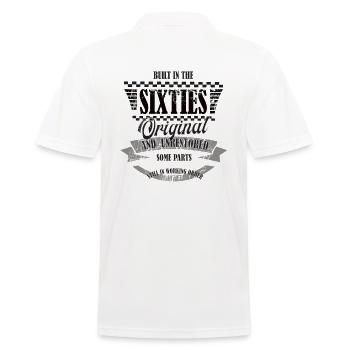 Build in the sixties - 60er - Geburtstag - Männer Poloshirt - Weiß - Hinten - Kai (181cm)