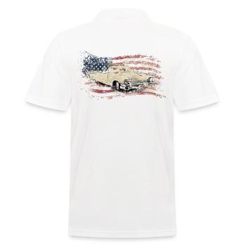 Cadillac America Car Old Vintage Car USA Vintage Car - Men's Polo Shirt - white - Back - Kai (181cm)