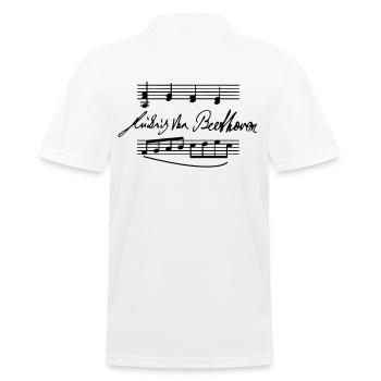 Ludwig van Beethoven - Männer Poloshirt - Weiß - Hinten - Kai (181cm)
