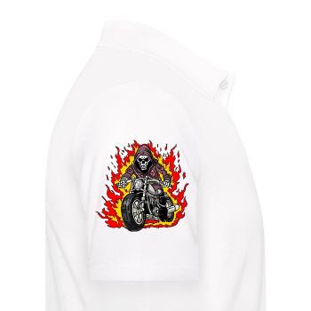 Motard squelette - Polo Homme - blanc - Droite - Kai (181cm)