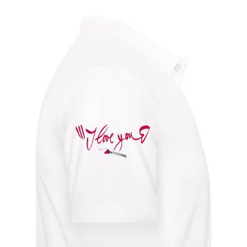 i love you - Männer Poloshirt - Weiß - Rechts - Kai (181cm)