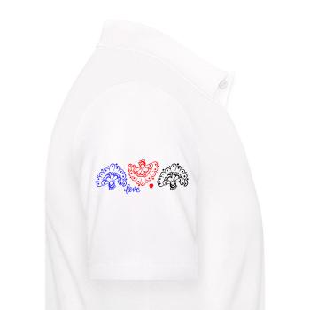 Ornamente Fantasie - Männer Poloshirt - Weiß - Rechts - Kai (181cm)