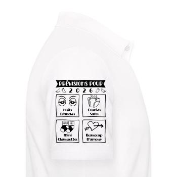 Predictions for 2026, future mama, future dad - Men's Polo Shirt - white - Right - Kai (181cm)
