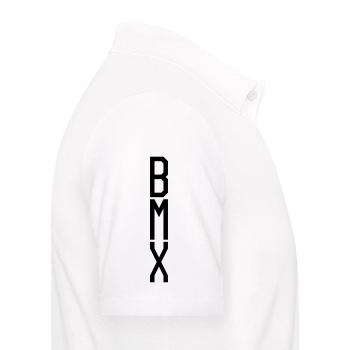 Bmx Fahrrad - Ärmeldruck Bmx Retro - Männer Poloshirt - Weiß - Rechts - Kai (181cm)