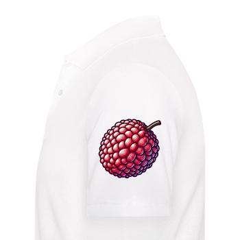 Illustration de Litchi Colorée et Détailée - Polo Homme - blanc - Gauche