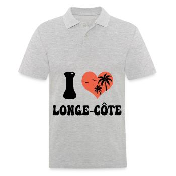 j aime le longe côte - Polo Homme - gris chiné - Devant - Kai (181cm)