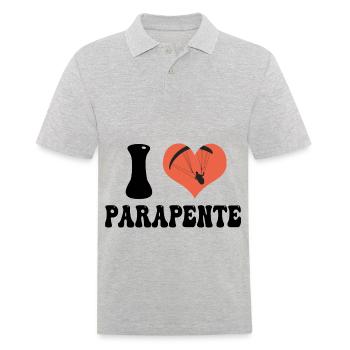 j aime parapente - Polo Homme - gris chiné - Devant - Kai (181cm)