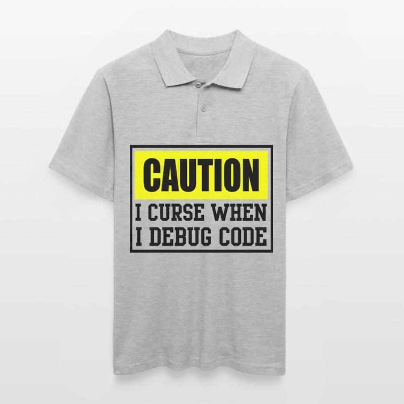 6 stages of debugging computer code coden bugs Men's Polo Shirt
