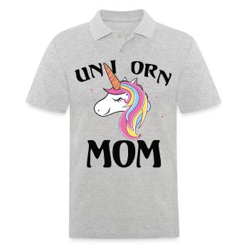 super sexy unicorn licorne maman mère maman maman - Polo Homme - gris chiné - Devant - Kai (181cm)