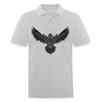 Frei wie ein Adler - Männer Poloshirt - Grau meliert - Vorne - Kai (181cm)