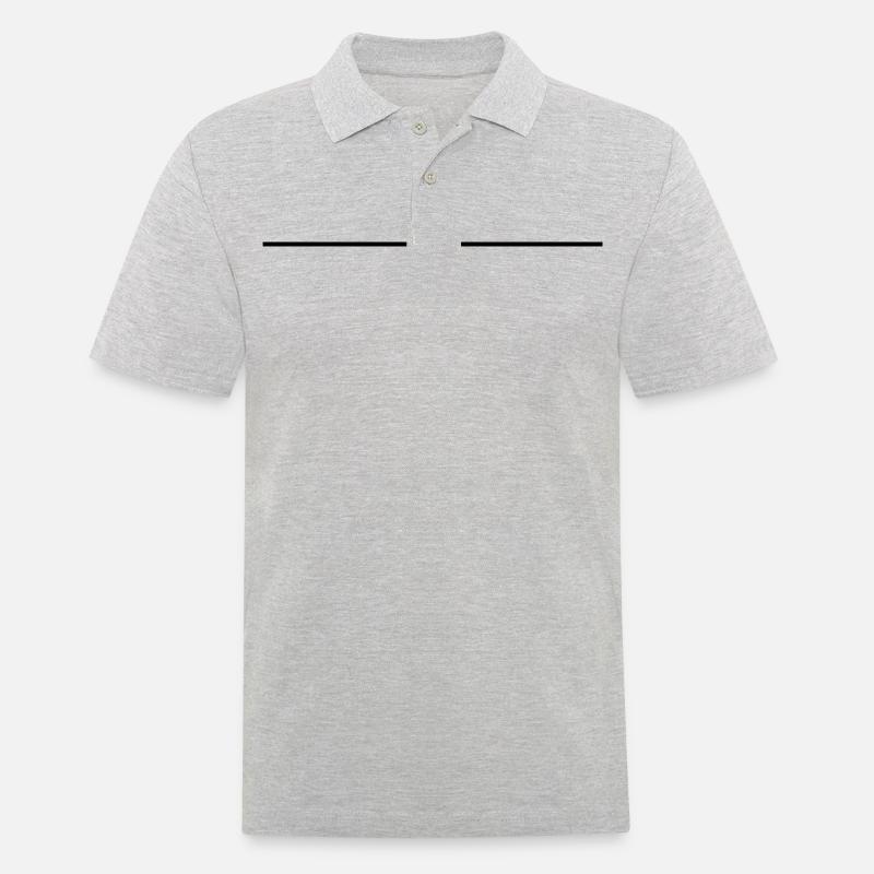 Strich - Männer Poloshirt - Grau meliert