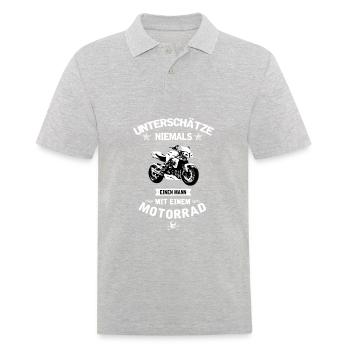 Street Triple Unterschätze - Männer Poloshirt - Grau meliert - Vorne - Kai (181cm)
