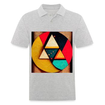 comic pop art - Men's Polo Shirt - heather grey - Front - Kai (181cm)