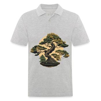 Bonsaï galbé - Polo Homme - gris chiné - Devant - Kai (181cm)