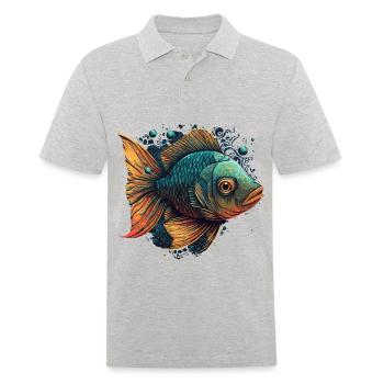 Amoureux des animaux - Polo Homme - gris chiné - Devant - Kai (181cm)