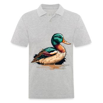 Cadeau du propriétaire de canard - Polo Homme - gris chiné - Devant - Kai (181cm)