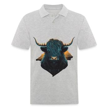 Yak de l’Himalaya - Polo Homme - gris chiné - Devant - Kai (181cm)