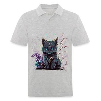 Beast Electric Cat - Polo Homme - gris chiné - Devant - Kai (181cm)