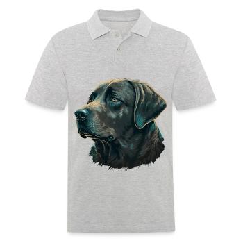 Gentle Labrador Retriever - Men's Polo Shirt - heather grey - Front - Kai (181cm)
