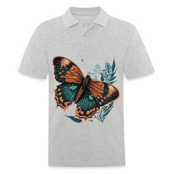 Butterfly Dreams - Men's Polo Shirt - heather grey - Front - Kai (181cm)