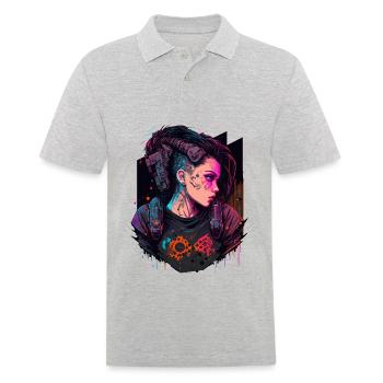 Fearless Women For Fiction Lovers - Men's Polo Shirt - heather grey - Front - Kai (181cm)
