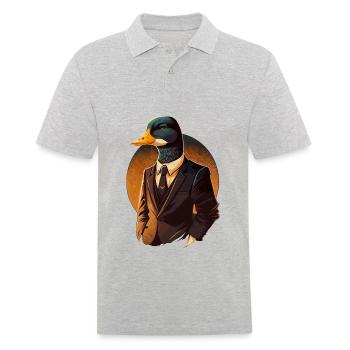 Duck in three piece suit - Men's Polo Shirt - heather grey - Front - Kai (181cm)