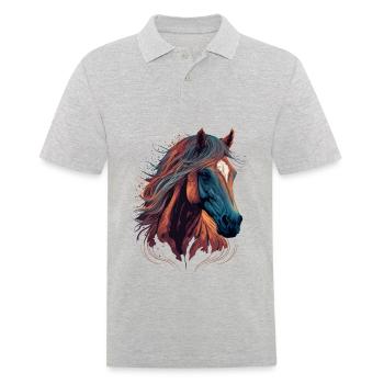 Mare - Men's Polo Shirt - heather grey - Front - Kai (181cm)
