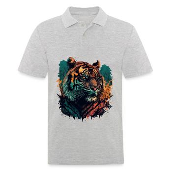 Soyez un tigre - Polo Homme - gris chiné - Devant - Kai (181cm)