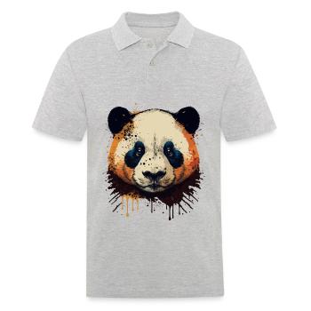 Panda mignon - Polo Homme - gris chiné - Devant - Kai (181cm)