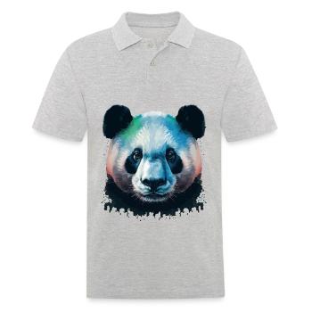 Panda coloré - Polo Homme - gris chiné - Devant - Kai (181cm)