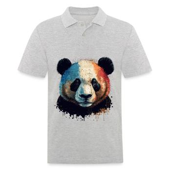 Petit panda - Polo Homme - gris chiné - Devant - Kai (181cm)