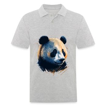 Idée cadeau Panda Bear - Polo Homme - gris chiné - Devant - Kai (181cm)