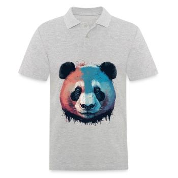 Peinture de panda - Polo Homme - gris chiné - Devant - Kai (181cm)