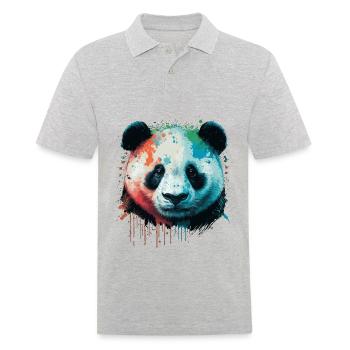 Panda Cadeau Pour les Filles - Polo Homme - gris chiné - Devant - Kai (181cm)